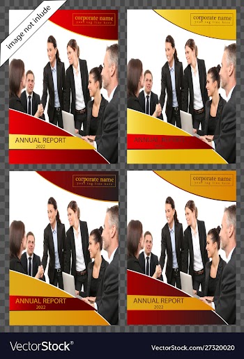 Business annual report cover design vector image