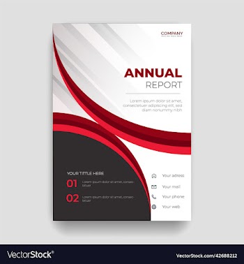 business annual report cover letter page design
