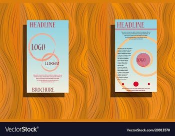Business bifold brochure or magazine cover design vector image