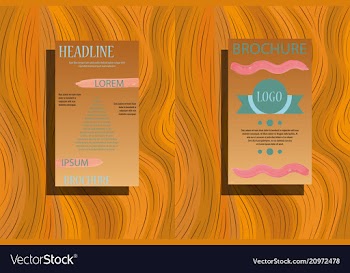 Business bifold brochure or magazine cover design vector image