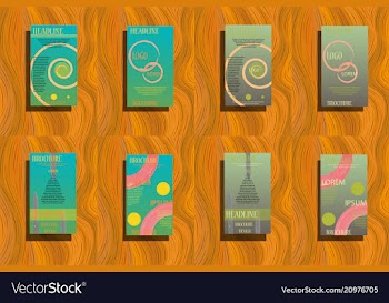 Business bifold brochure or magazine cover design vector image