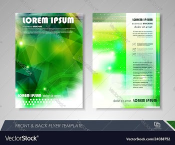 Business brochure cover design vector image