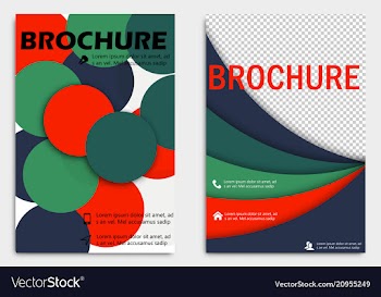 Business brochure design template flyer layout vector image