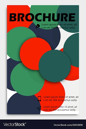 Business brochure design template flyer layout vector image