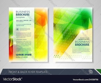 Business brochure design template vector image