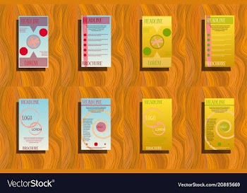 Business brochure flyer design leaflets a4 vector image