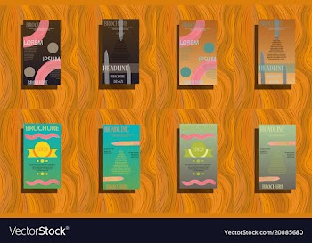 Business brochure flyer design leaflets a4 vector image