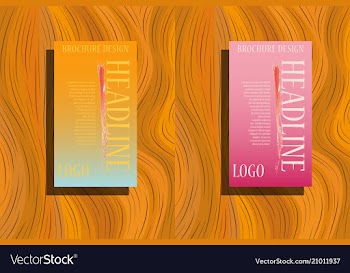 Business brochure template design with square vector image