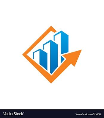  					Business building arrow logo vector image														
