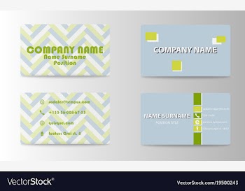 Business card background design with logo vector image