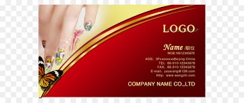 Business card Beauty Parlour Hairdresser Visiting card Long hair - Nail business card 