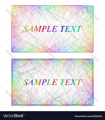 Business card border templates in rainbow colors vector image