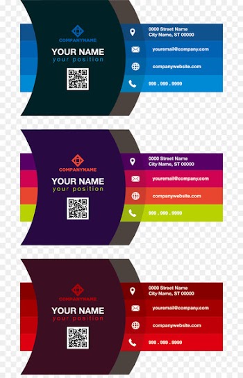 Business card Color Adobe Illustrator - Gradient color business card 