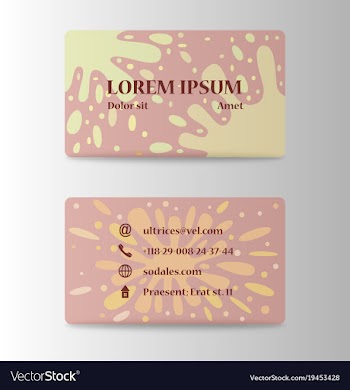 Business card creative abstract visit card vector image
