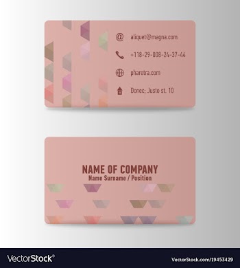 Business card creative abstract visit card vector image