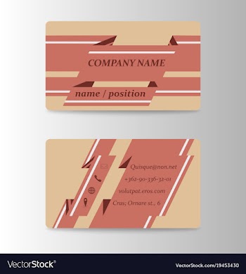 Business card creative abstract visit card vector image