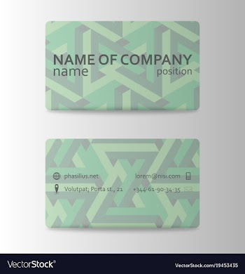 Business card creative abstract visit card vector image