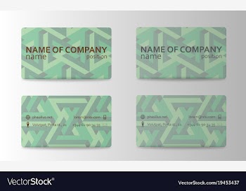 Business card creative abstract visit card vector image