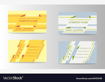 Business card creative abstract visit card vector image