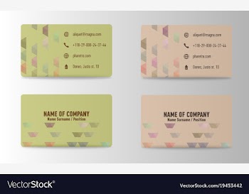 Business card creative abstract visit card vector image