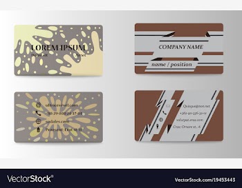 Business card creative abstract visit card vector image