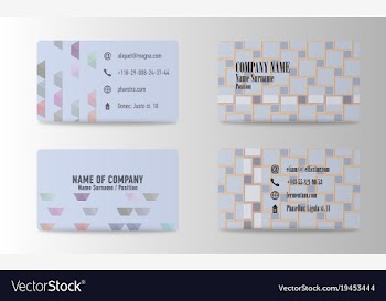 Business card creative abstract visit card vector image