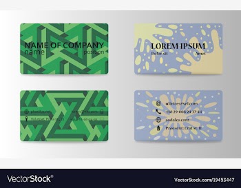 Business card creative abstract visit card vector image
