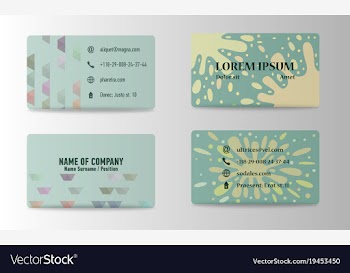 Business card creative abstract visit card vector image