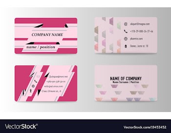 Business card creative abstract visit card vector image