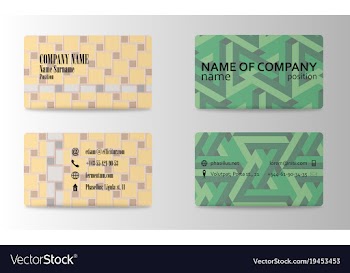 Business card creative abstract visit card vector image