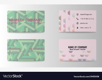 Business card creative abstract visit card vector image