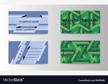 Business card creative abstract visit card vector image