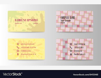 Business card creative abstract visit card vector image