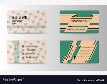 Business card creative abstract visit card vector image