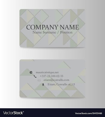 Business card creative abstract visit card vector image
