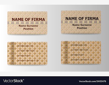Business card creative abstract visit card vector image