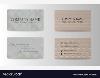 Business card creative abstract visit card vector image