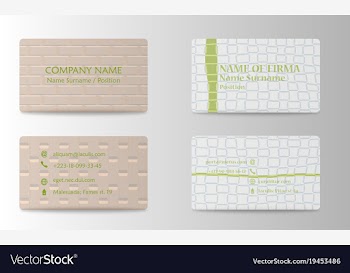 Business card creative abstract visit card vector image
