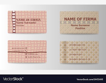 Business card creative abstract visit card vector image