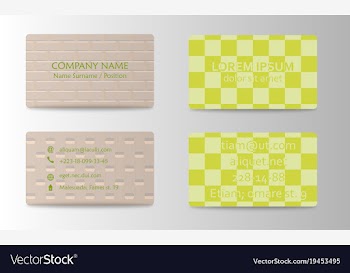Business card creative abstract visit card vector image