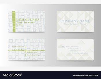 Business card creative abstract visit card vector image