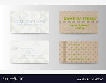 Business card creative abstract visit card vector image