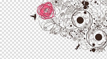 Business Card Design , Flower Line transparent background PNG clipart