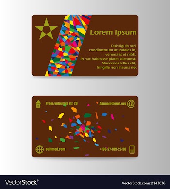 Business card design for print vector image