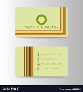 Business card design for print vector image