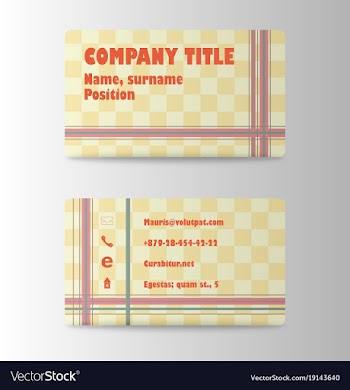 Business card design for print vector image