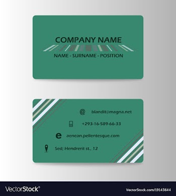Business card design for print vector image