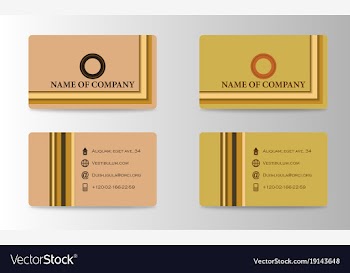 Business card design for print vector image