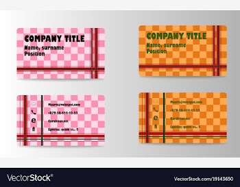 Business card design for print vector image