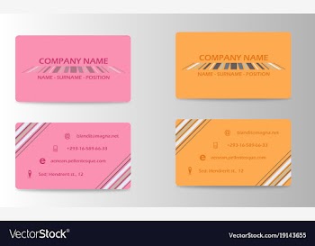 Business card design for print vector image
